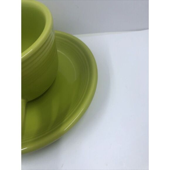 Fiestaware Coffee Tea Cup and Saucer Set Retired Lemongrass Green HLC- BBBC - Picture 9 of 16